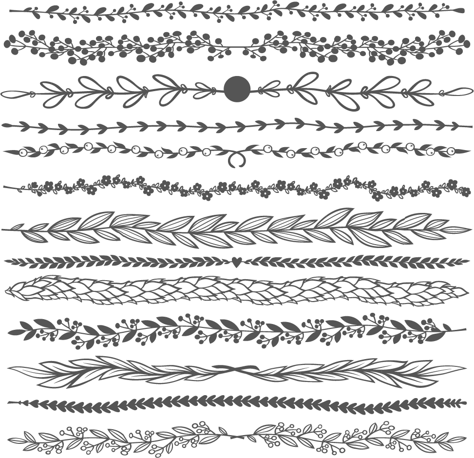 Euclidean Adobe Illustrator, European gray separator bar, black leaf strap lot illustration, frame, angle, white png